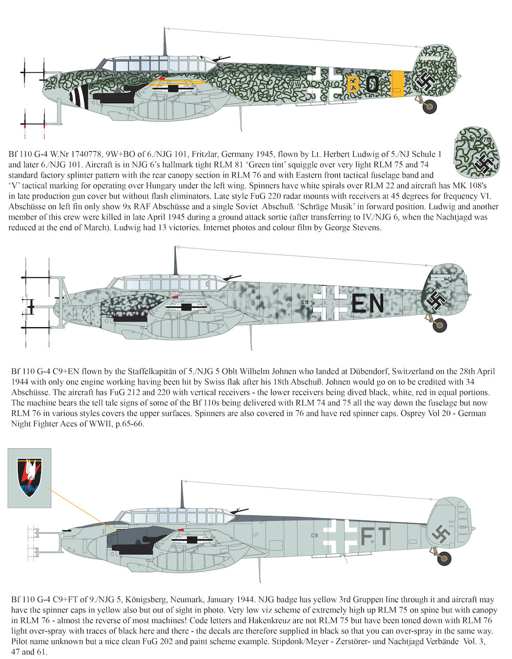 Aims AIMS48D041 1:48 Messerschmitt Bf-110G-4 Collection