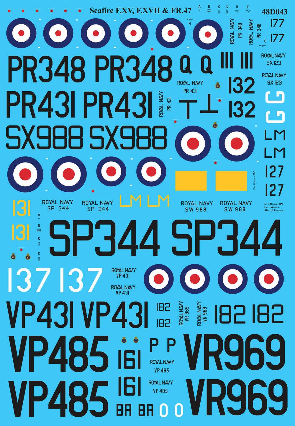 Aims AIMS48D043 1:48 F.XV, F.XVII & FR.47 Supermarine Seafires'