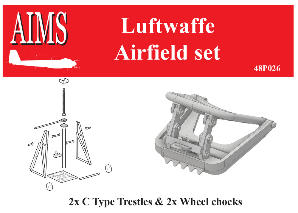 Aims AIMS48P026 1:48 Luftwaffe airfield set