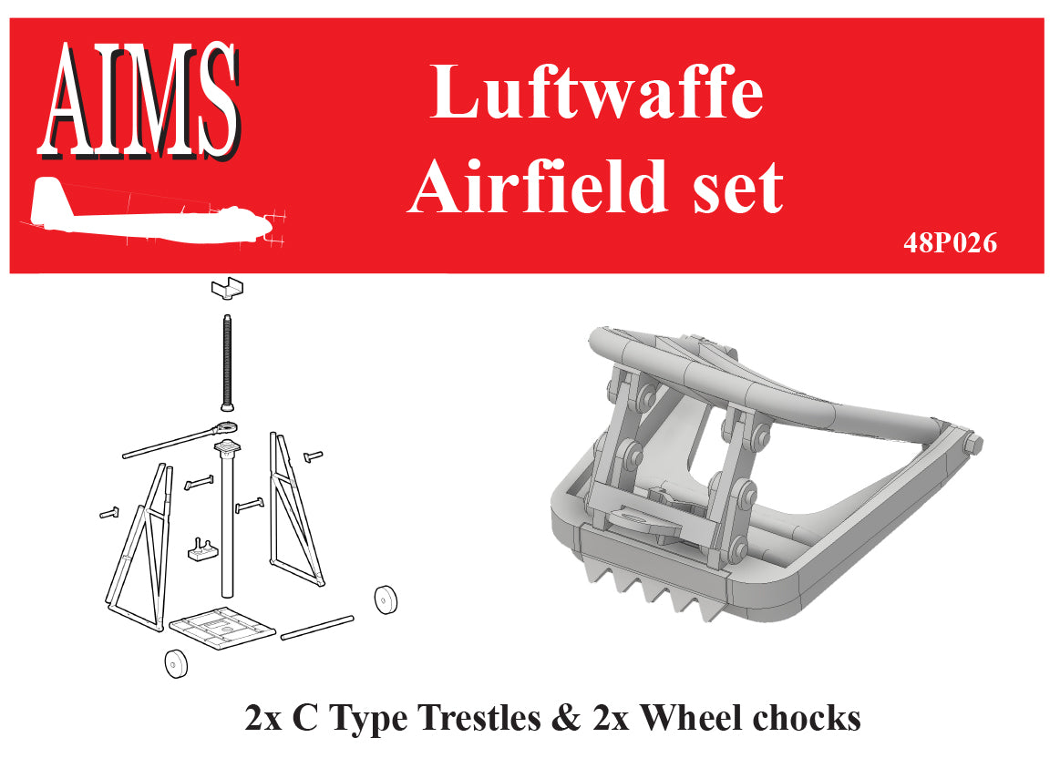 Aims AIMS48P026 1:48 Luftwaffe airfield set