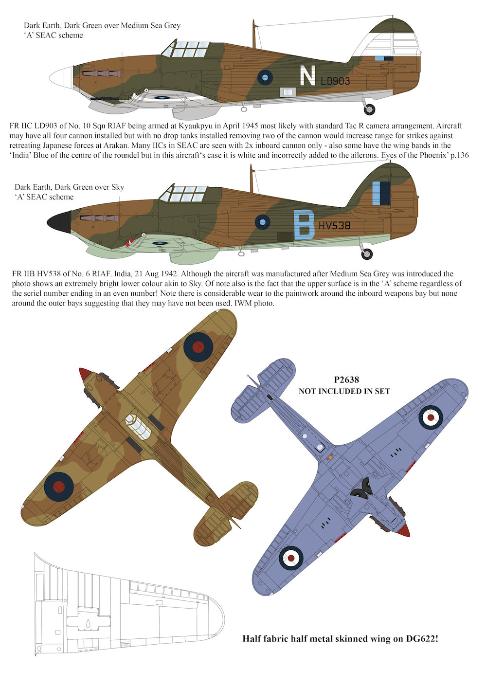 Aims AIMS48P040 1:48 PR Hawker Hurricane conversion for any kit
