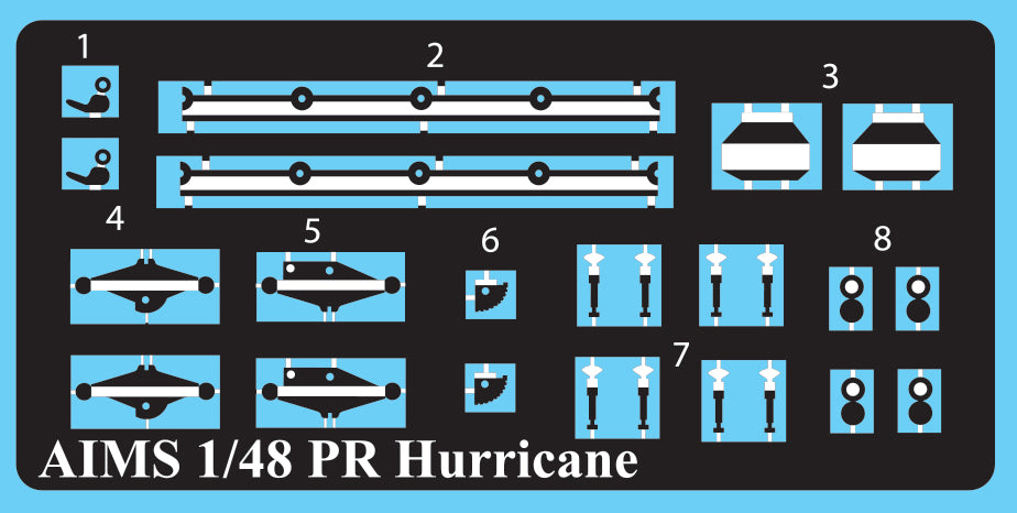 Aims AIMS48P040 1:48 PR Hawker Hurricane conversion for any kit