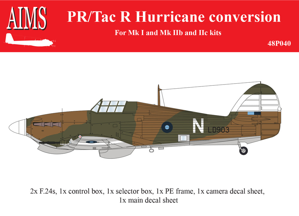 Aims AIMS48P040 1:48 PR Hawker Hurricane conversion for any kit