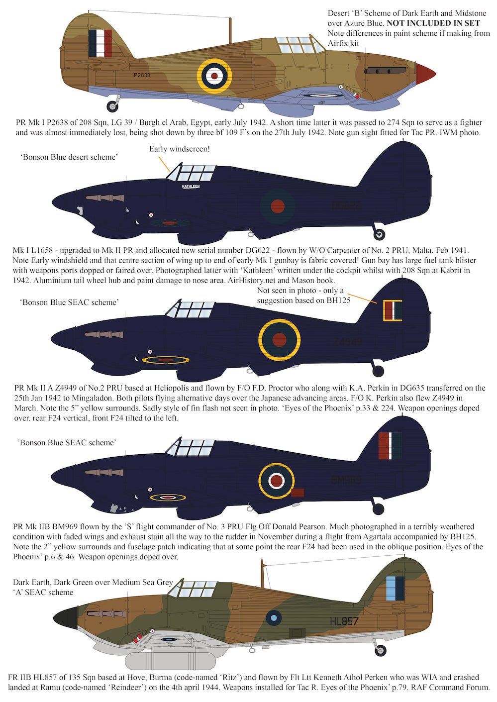 Aims AIMS48P040 1:48 PR Hawker Hurricane conversion for any kit