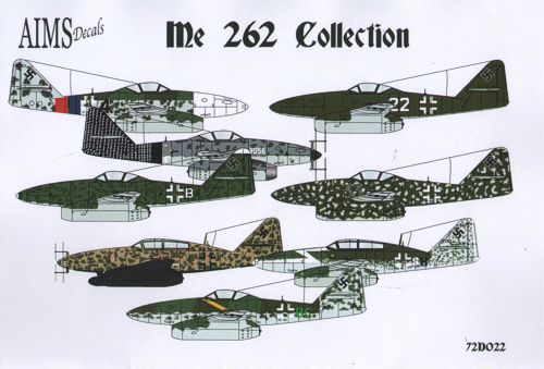 Aims AIMS72D022 1:72 Messerschmitt Me-262A/Me-262B Collection