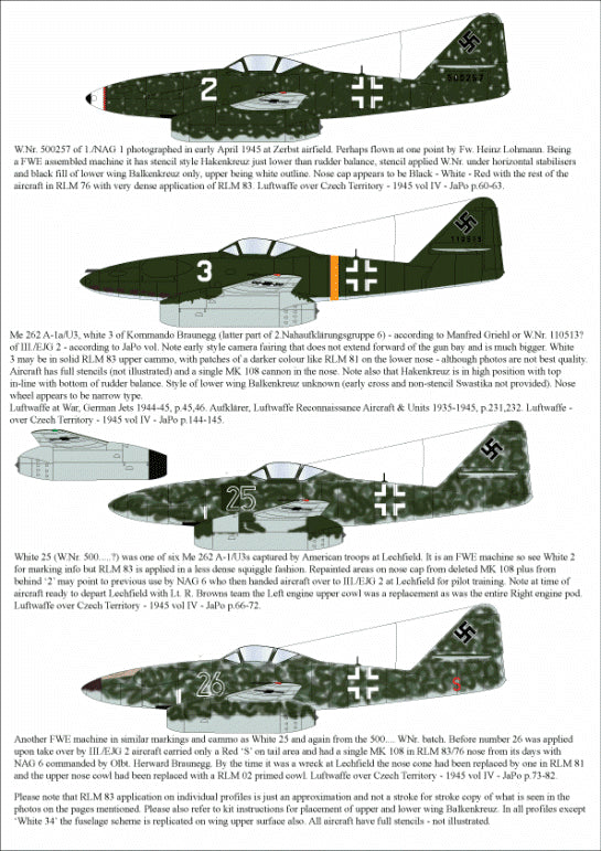 Aims AIMS72D026 1:72 Messerschmitt Me-262A-1a/U3
