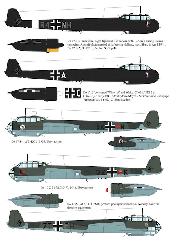 Aims AIMS72D028 1:72 Dornier Do-17Z-1:Do-17-2/Do-17-3/Do-17-6