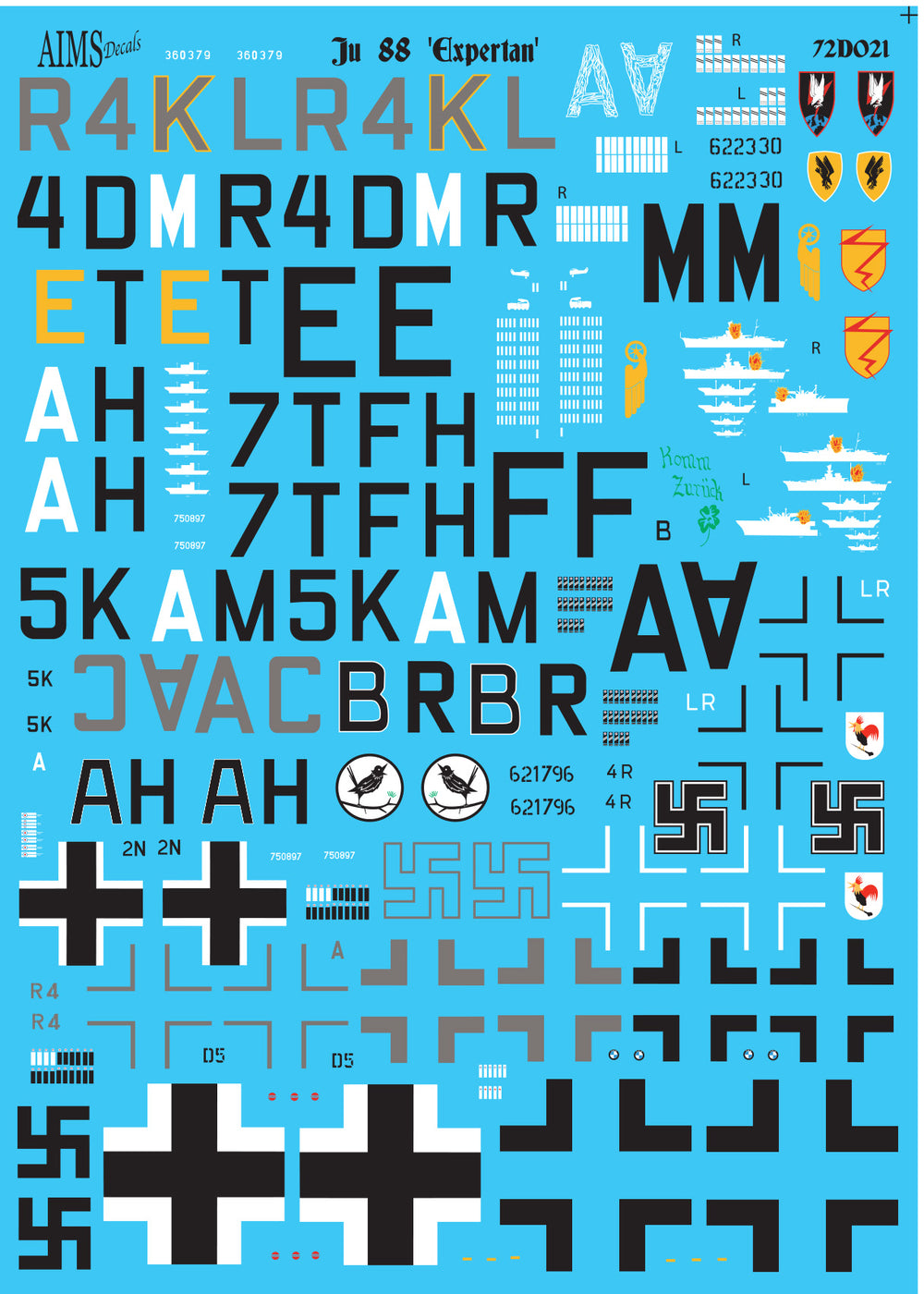 Aims AIMS72D021 1:72 Junkers Ju-88 Experten