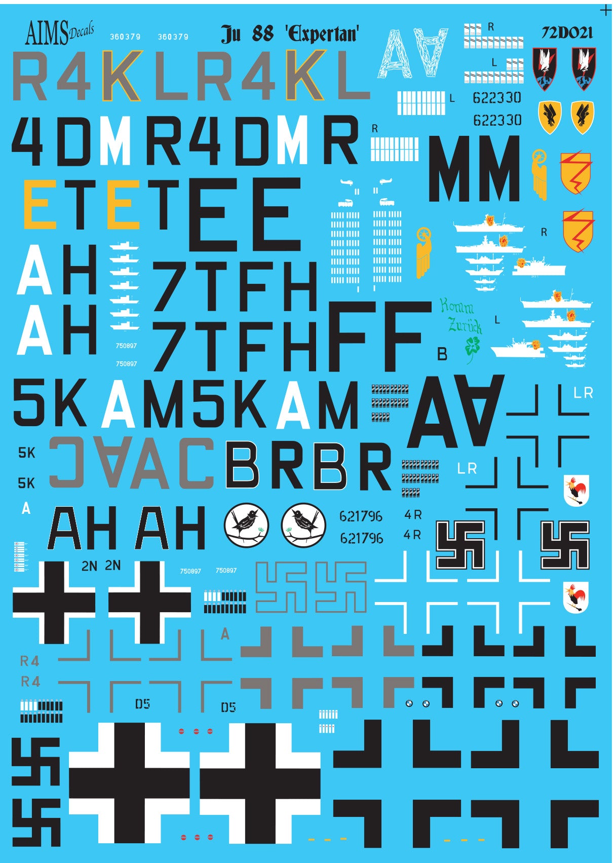 Aims AIMS72D021 1:72 Junkers Ju-88 Experten