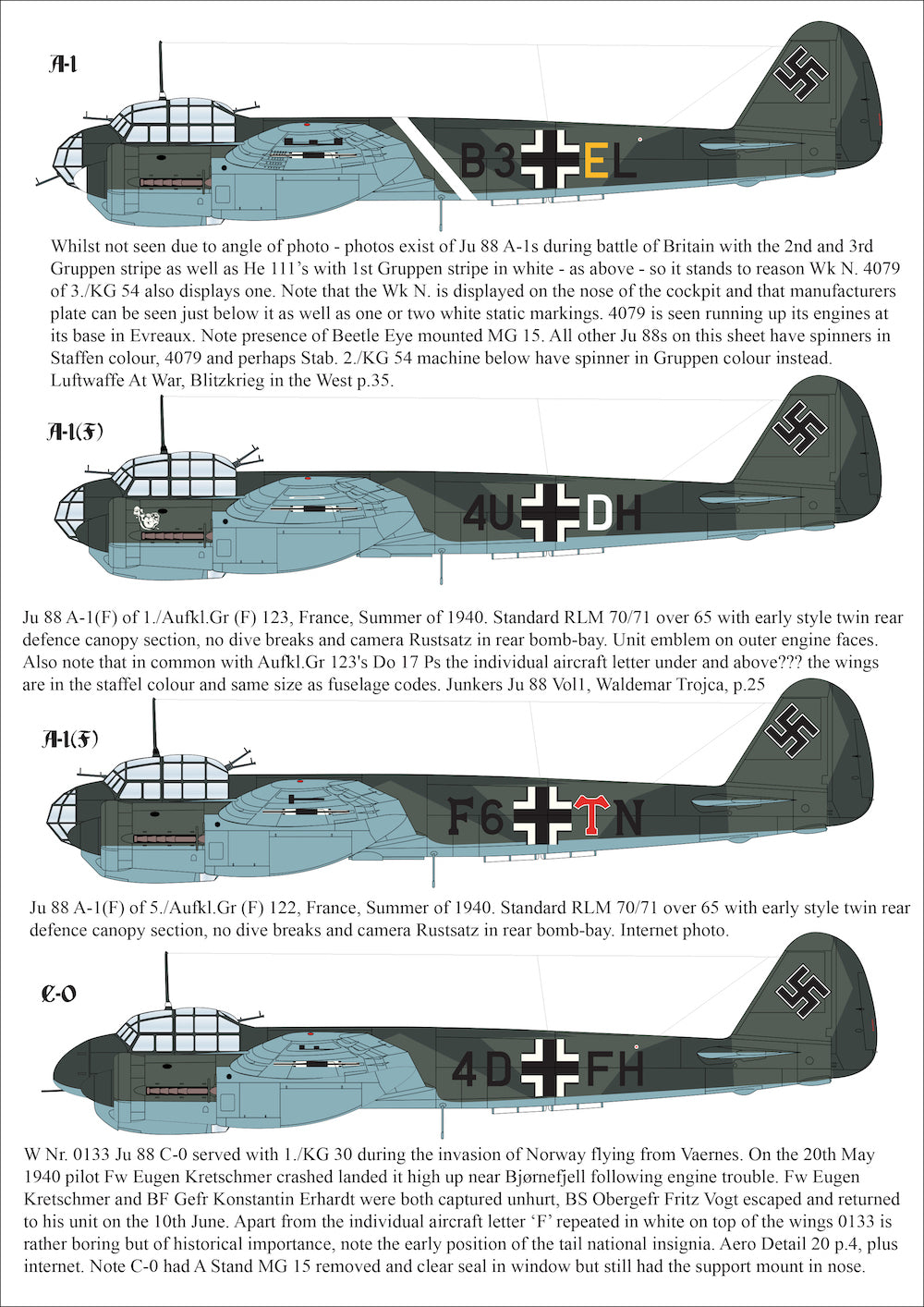 Aims AIMS72D032 1:72 Junkers Ju-88A-1 Ju 88A-0 4D+AH 1./KG 30, Jever, late 1939