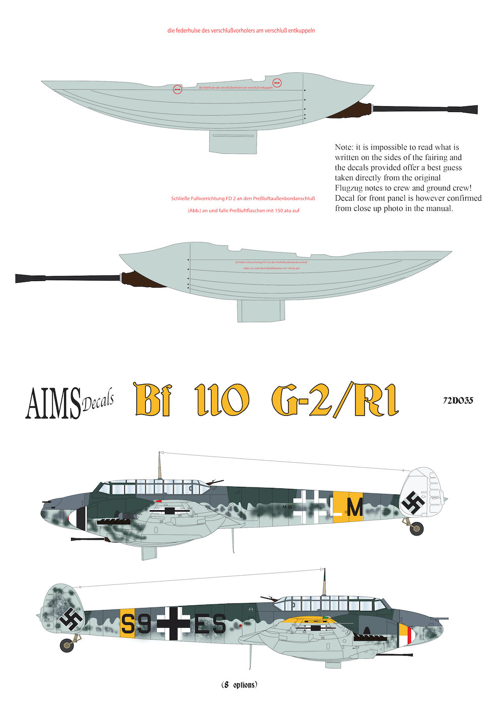 Aims AIMS72D035 1:72 Messerschmitt Bf-11G-2/R1