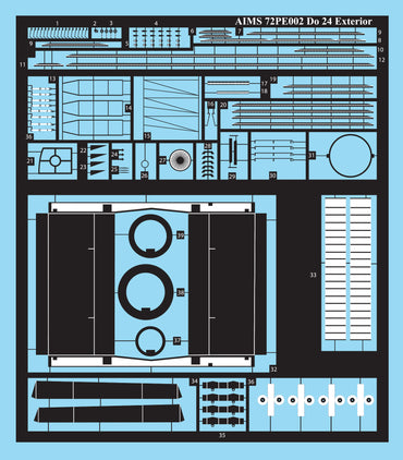 Aims AIMS72PE02 1:72 Dornier Do-24 Interior/Exterior Detail Etch