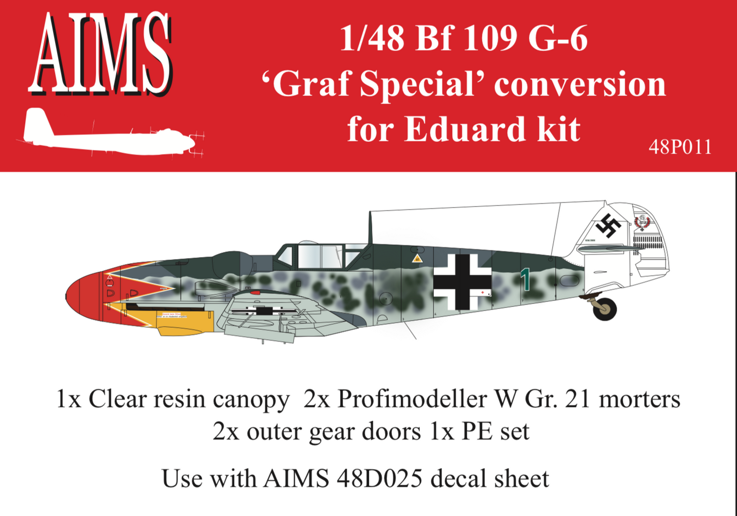 Aims AIMS48P011 1:48 Messerschmitt Bf-109G-6 'Graf Special'