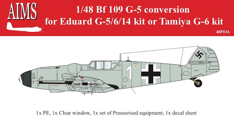 Aims AIMS48P016 1:48 Messerschmitt Bf-109G-5 conversion