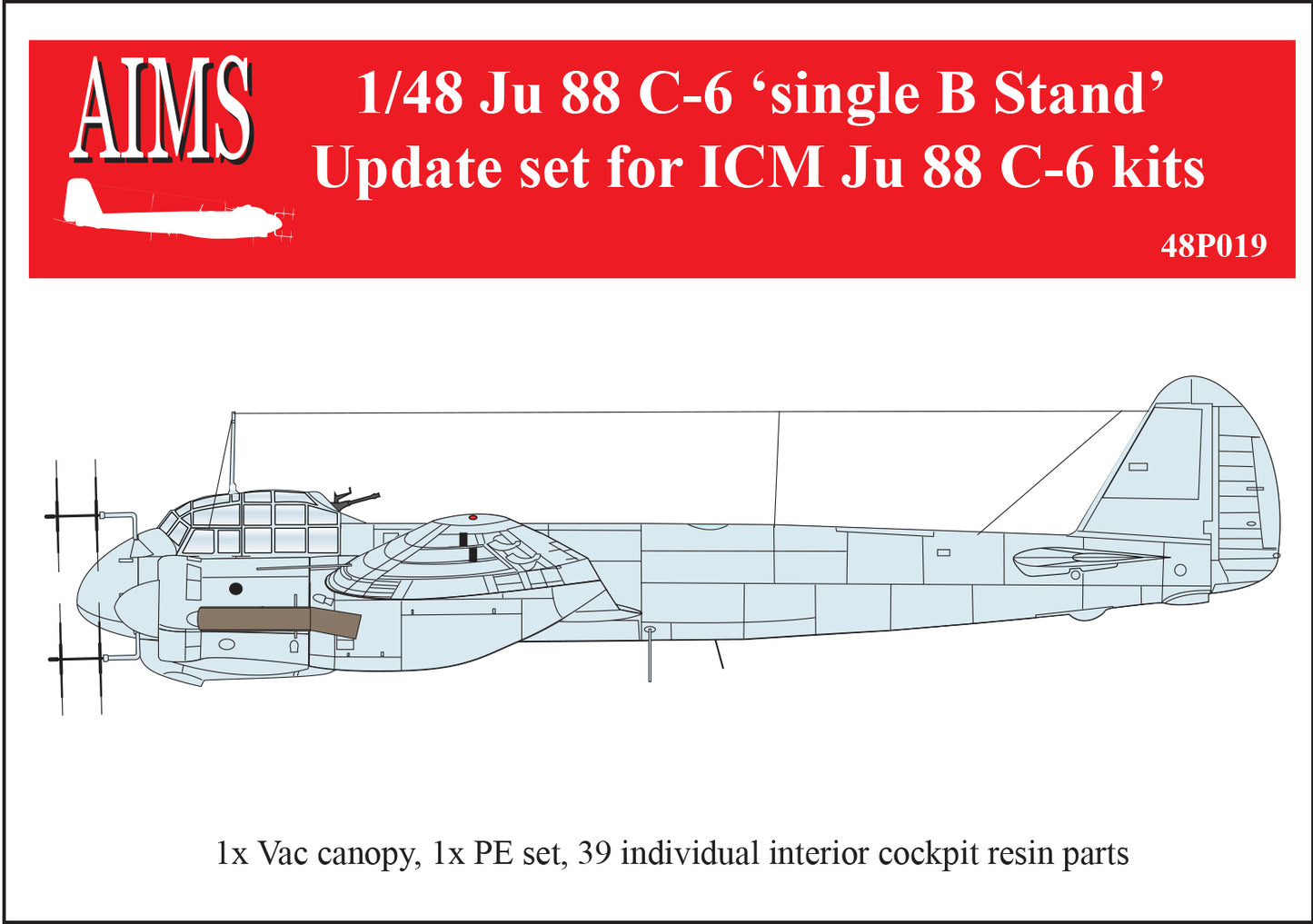 Aims AIMS48P019 1:48 Junkers Ju-88C-6 'Single B Stand'