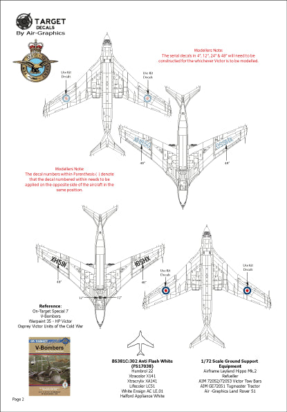 Air-Graphic AIR72-001 1:72 Handley-Page Victor B.1/B.2 RAF Honington/Cottesmore