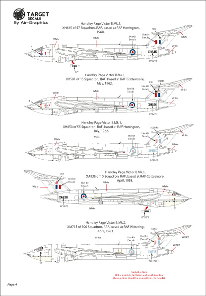 Air-Graphic AIR72-001 1:72 Handley-Page Victor B.1/B.2 RAF Honington/Cottesmore