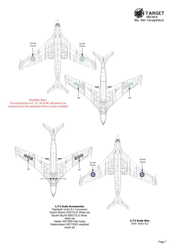 Air-Graphic AIR72-001 1:72 Handley-Page Victor B.1/B.2 RAF Honington/Cottesmore