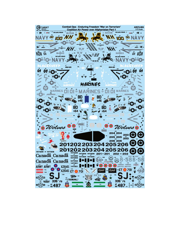 Air-Graphic AIR72-002 1:72 Op Enduring Freedom Part 1 Boeing CH-47D Chinook