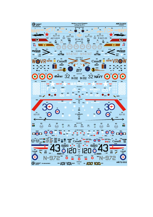 Air-Graphic AIR72-003 1:72 Air Forces of World Part 1 McDonnell F/A-18A Hornet