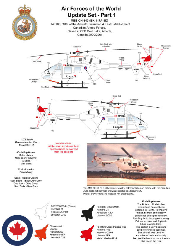 Air-Graphic AIR72-003 1:72 Air Forces of World Part 1 McDonnell F/A-18A Hornet