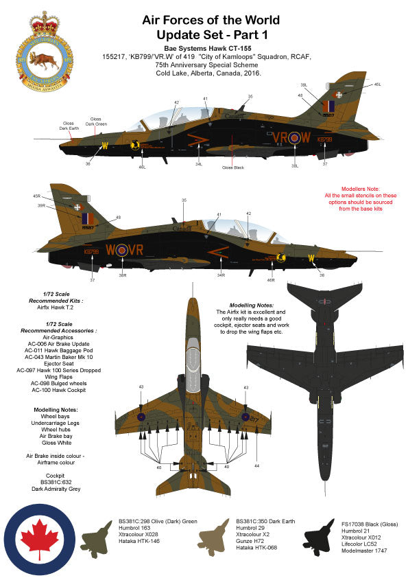 Air-Graphic AIR72-003 1:72 Air Forces of World Part 1 McDonnell F/A-18A Hornet