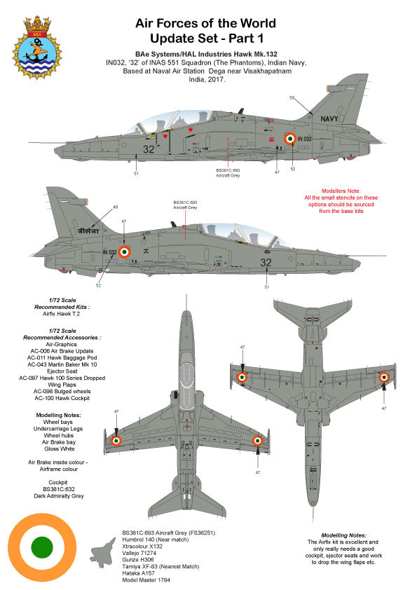 Air-Graphic AIR72-003 1:72 Air Forces of World Part 1 McDonnell F/A-18A Hornet