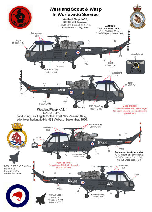 Air-Graphic Models AIR72-007 1:72 Westland Wasp/Scout
