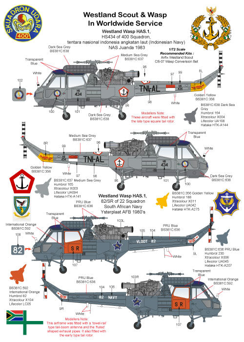 Air-Graphic Models AIR72-007 1:72 Westland Wasp/Scout
