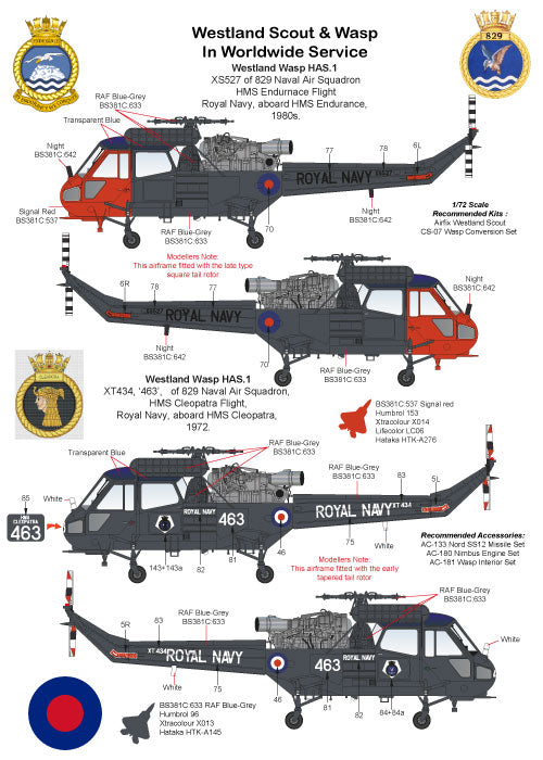 Air-Graphic Models AIR72-007 1:72 Westland Wasp/Scout