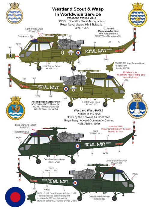 Air-Graphic Models AIR72-007 1:72 Westland Wasp/Scout