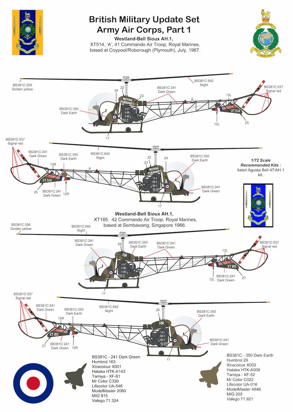Air-Graphic Models AIR72-009 1:72 British Military Update set