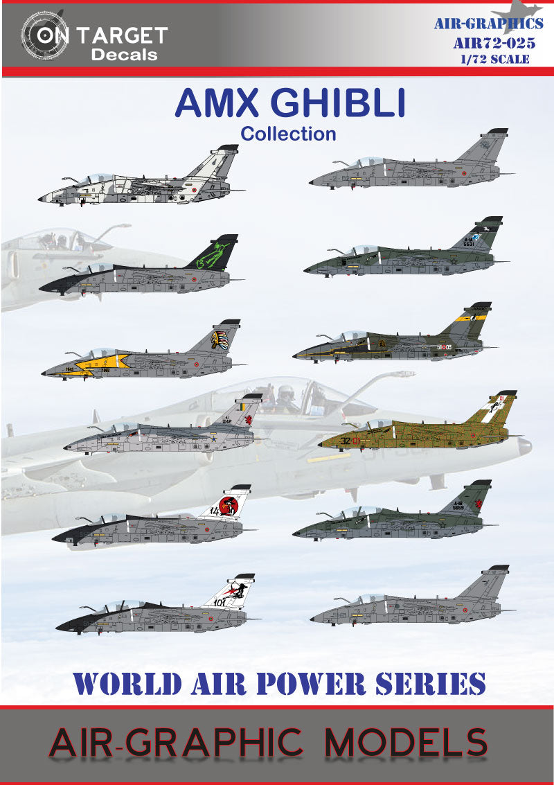 Air-Graphic AIR72-025 1:72 Italian and Brazilian AMX and AMX-T Ghibli