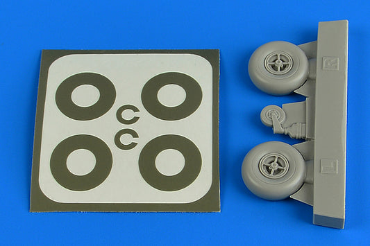 Aires AIRE2224 1:32 Bucker Bu 131B/Bu-131D open main & tail wheels & paint masks
