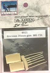 Aires AIRE4021 1:48 German 20mm MG 151 guns