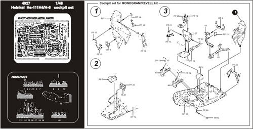 Aires AIRE4027 1:48 Heinkel He-111H-4/He-111H-6 cockpit