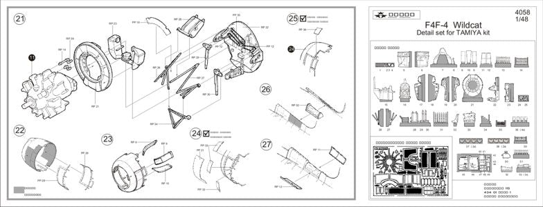 Aires AIRE4058 1:48 Grumman F4F-4 Wildcat details