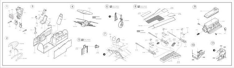 Aires AIRE4089 1:48 North-American P-51D Mustang detail set