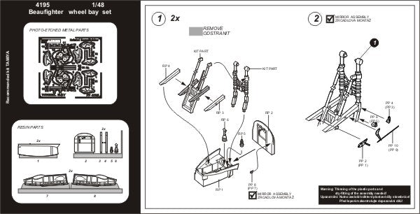 Aires AIRE4195 1:48 Bristol Beaufighter Mk.VI/TF Mk.X wheel bay