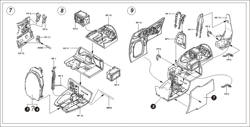 Aires AIRE7067 1:72 de Havilland Mosquito Mk.VI/NF.II cockpit