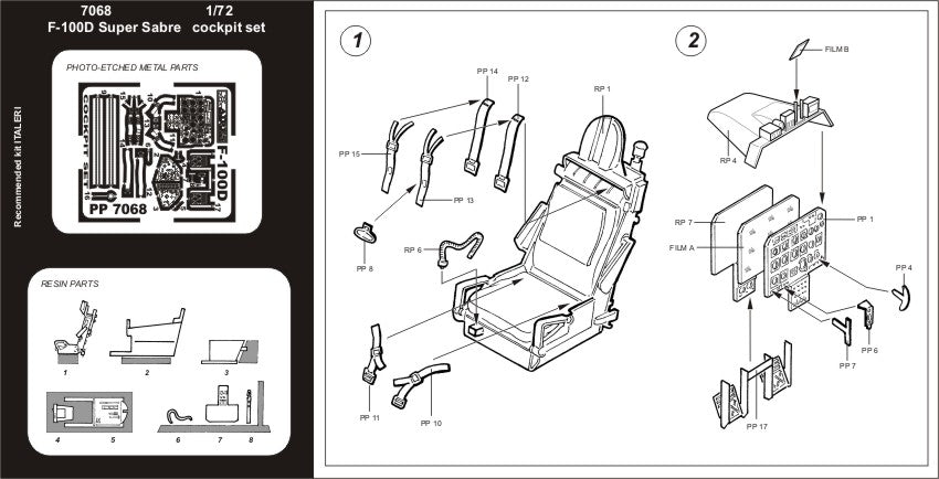 Aires AIRE7068 1:72 North-American F-100D Super Sabre cockpit