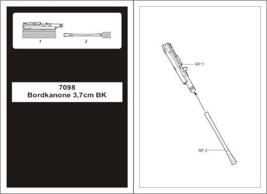 Aires AIRE7098 1:72 Junkers Ju-87G 'Stuka' Bordkanone 3.7cm/BK 37
