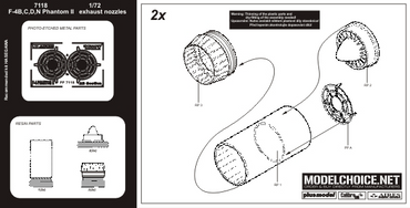 Aires AIRE7118 1:72 McDonnell F-4B/F-4C/F-4D/F-4N Phantom Exhaust Nozzles