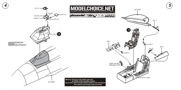 Aires AIRE7130 1:72 Lockheed-Martin F-16C Fighting Falcon cockpit set
