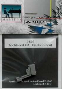 Aires AIRE7136 1:72 Lockheed C2 seat for Lockheed F-104C/F-104J Starfighter