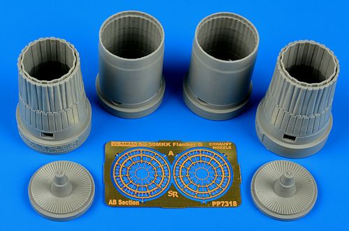 Aires AIRE7318 1:72 Sukhoi Su-30MKK Flanker G exhaust nozzles