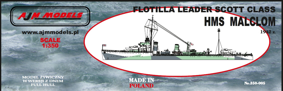 AJM Models AJM350-005 1:350 H.M.S Campbell (1942)