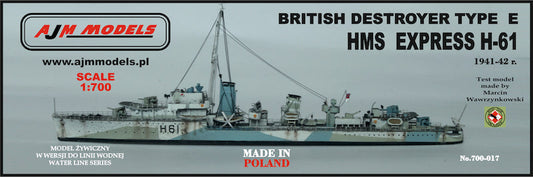 AJM Models AJM700-017 1:700 H.M.S