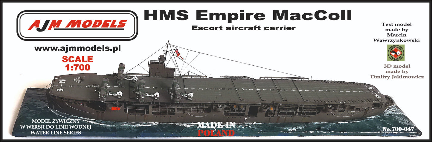 AJM Models AJM700-047 1:700 HMS Empire MacColl escort carrier