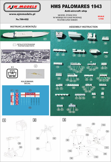 AJM Models AJM700-052 1:700 H.M.S